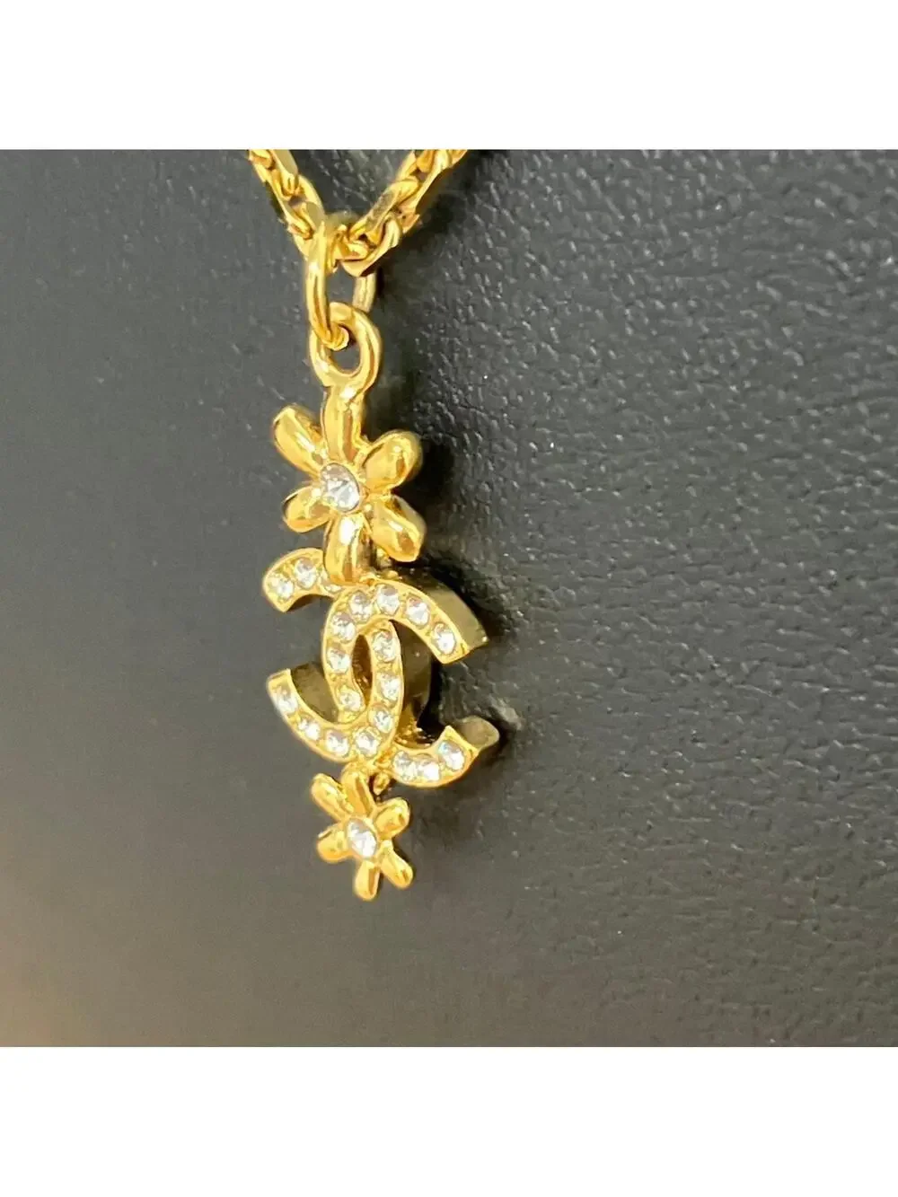 Chanel Pendant Necklace Metal Flower #357865C97B